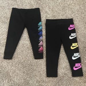 Toddler (24M/2T) Leggings- Adidas and Nike